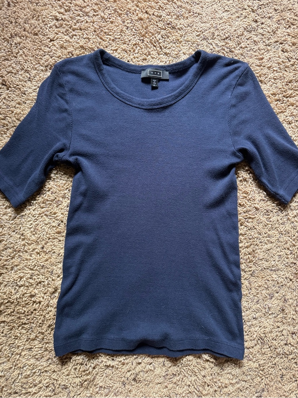 AYR Navy Stretchy Soft Comfortable Tee Size XS